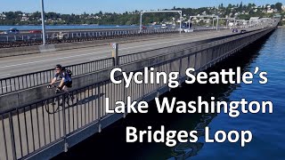 Seattles Lake Washington Bridges Loop and Mercer Island Cycling [upl. by Nylidnam]