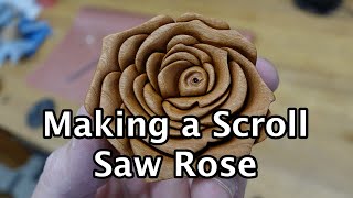 Making a Scroll Saw Rose [upl. by Novyak]