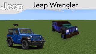 How to build a Jeep Wrangler in Minecraft [upl. by Philo]