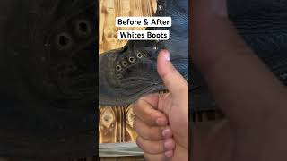 Whites boots before and after bootmaker shoerepair bootrepair [upl. by Phail]