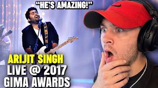 Foreigner Reacts to ARIJIT SINGH  Live at GIMA Awards 2017  Reaction [upl. by Lonne670]