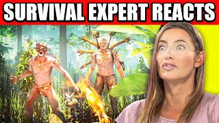 Survival Expert REACTS to The Forest  Experts React [upl. by Nevaed]