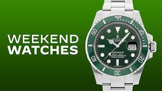 Rolex Submariner Date HULK  My Favorite Green Rolex Reviewed With Patek Omega And More Watches [upl. by Nnalyrehs]