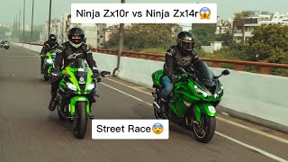 Ninja Zx10r Vs Ninja Zx14r  Hayabusa battery issue  ninja hayabusa superbike zx10r zx14r [upl. by Ursala]