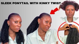 HOW TO SLEEK PONYTAIL KINKY TWIST  USING LUSH KINKY TWIST  ALICE ADEBOYE [upl. by Ferrell]