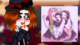 Diabolik lovers react to nezuko mitsuri and shinobu 🇪🇸🇺🇸🇷🇺 [upl. by Lanfri]