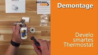 Devolo Home Control Heizkörperthermostat  Wie geht die Demontage  HeizungsHero [upl. by Llyrpa681]