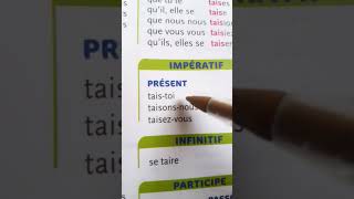 Le verbe se taire à limpératif maroc apprendrefrancais languefrancais langue conjugaison [upl. by Aronos]