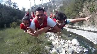 Flying Fox  Jumping Heights Rishikesh [upl. by Eilahtan]