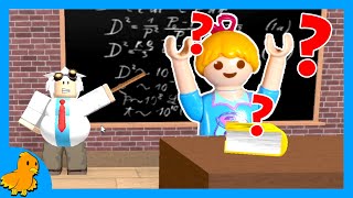 STRENGER MATHE LEHRER IN DER SCHULE Entkommt Hannah😨 Obby  Playmobil Familie Vogel Roblox [upl. by Bab]