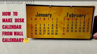 HOW TO MAKE DESK CALENDAR FROM WALL CALENDAR  DaddysHome [upl. by Anytsirhc904]