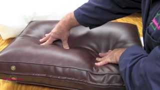 Upholstery How To Vent a Leather Cushion [upl. by Revart11]