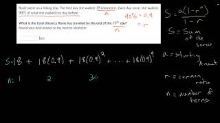 Finite Geometric Series Word Problems Practice [upl. by Ott]