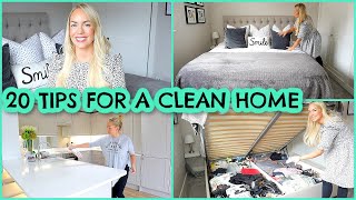 20 TIPS FOR A CLEAN HOME  HABITS FOR KEEPING A CLEAN HOUSE [upl. by Imojean]