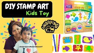 DIY Stamp Art  Firstcry  Unboxing  Kids Toy  Review [upl. by Tilden]