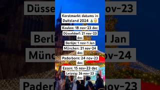 Dit zijn de kerstmarkt datums in Duitsland voor 2024 kerstmarkt kerst [upl. by Adnohsek]