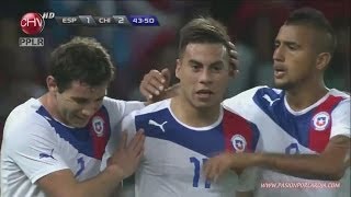 Chile 2  2 España  Goles  Amistoso 2013 [upl. by Ahsinyar]