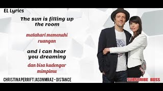 DISTANCE  Christina Perri ft Jason Mraz  Lirik dan terjemahan [upl. by Falito]