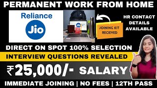 JIO Hiring  Direct selection  Work from home jobs 2024  online jobs at home  12th pass jobs [upl. by Trebor]