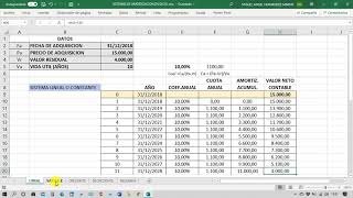 AMORTIZACIONES CONTABLES CON EXCEL [upl. by Nightingale]