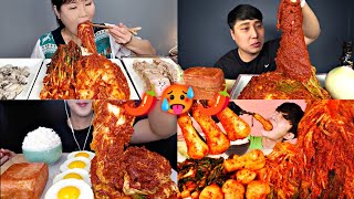 MUKBANGERS EATING TOO MUCH EXTREME SPICY KIMCHI🌶️🔥🥵🙀 [upl. by Eddi301]