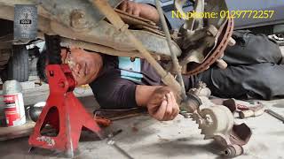 vanette C22 senget sebelah punca dan cara penyelesaianyatukar leaf spring [upl. by Ainod516]