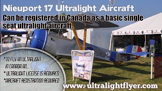 Nieuport 17 Airdrome Aeroplanes Canadian Single Seat Ultralight Aircraft [upl. by Octavla170]