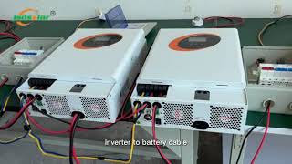 How to Connect Two Pcs 55KW J5500HP 5500W Hybrid Inverter in Parallels [upl. by Colner773]