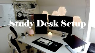 Study Desk Setup for Productivity 2024  Aesthetic Makeover ✨ Minimalist Workstation  Keyboard ASMR [upl. by Moll199]