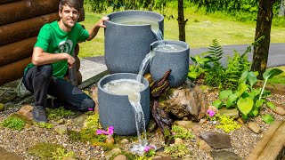 Vanishing Waterfalls Easy DIY Planter Pot Fountain [upl. by Acila]