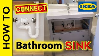 How to connect IKEA bathroom sink to the drain [upl. by Adnahsor]