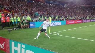 TONI KROOS Last minute goal in World Cup 2018 Germany  Sweden 21  Celebration Unique footage [upl. by Hose]