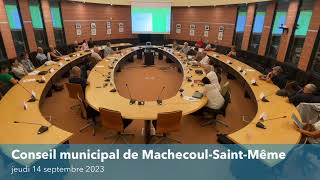 Conseil municipal de MachecoulSaintMême [upl. by Nolyad]