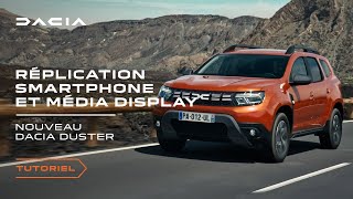 Nouveau Dacia Duster 2023  Comment utiliser la réplication de smartphone et le Media Display [upl. by Elson]