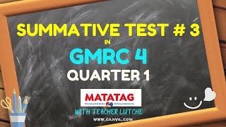 GMRC4 SUMMATIVE TEST  MATATAG LE Based [upl. by Bartle]