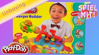 Play Doh Burger Shop deutsch  Burger Küche unboxing  Fast Food mit Knete selber machen [upl. by Illehs]