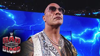 The Rock makes an earthshattering return and stares down everyone Bad Blood 2024 highlights [upl. by Cathlene]