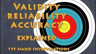 Validity reliability and accuracy explained [upl. by Lanford]