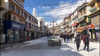 Leh Ladakh market in winter February 2019 [upl. by Fennessy]