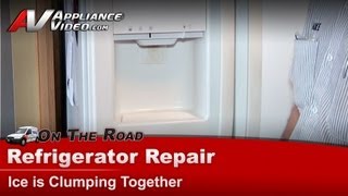 GE Refrigerator Repair  Ice Is Clumping Together  Defrost Termination [upl. by Luing704]