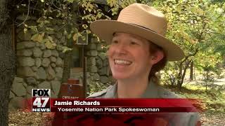 Hiker dies after fall at Yosemite National Parks Half Dome trail [upl. by Ymerrej]