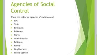 Agencies of social control  10 most known agents of social control  social control sociology [upl. by Helmer]