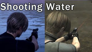 Shooting Water  Resident Evil 4 Remake or Original Which one is better [upl. by Otinauj]