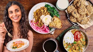 5 EASY BREAKFASTS plantbased amp highprotein [upl. by Geraldina]