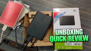 TOSHIBA Canvio Basics 1TB Portable External HDD Unboxing amp Quick Review  Comparing With Another HDD [upl. by Dorin]