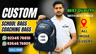 Customize School Bags  Customize School Bags Manufacture in delhi  school bags Factory schoolbags [upl. by Kalle]