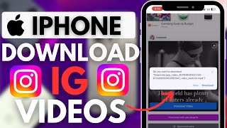 How to Download Instagram Reels on iPhone  2024 [upl. by Wolf]