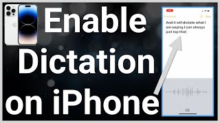 How To Enable Dictation On iPhone [upl. by Eelreveb]