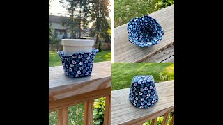 How to make a bowl cozy  Eat Your Ice Cream Pint Cozy Pattern  Beginner Sewing Projects [upl. by Budde]