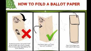 how to fold ballot paper in election Pakistan [upl. by Myk]